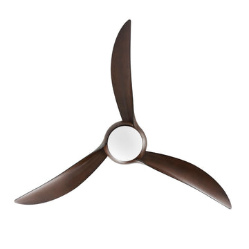 Aviator 52" Coastal Vintage Iron/Plastic Mobile-App/Remote-Controlled 6-Speed Retro Swirl Integrated LED Ceiling Fan